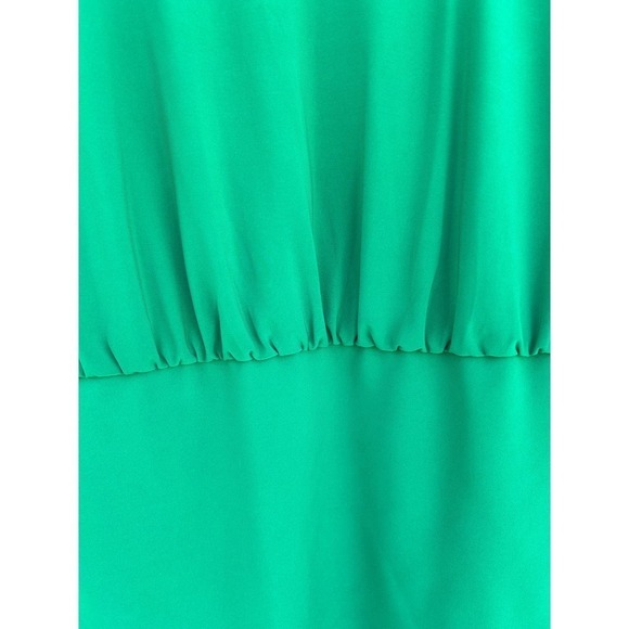 Norma‎ Kamali Green Sleeveless Babydoll Dress, Blouson, Raw Cut Edges, Sz S - Picture 2 of 7